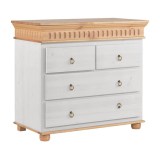 Комод Хельсинки -22 Белый воск +антик  - картинка 1