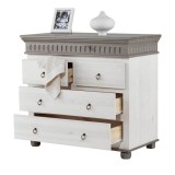 Комод Хельсинки -22 Белый воск+серый - картинка 3 Комод Хельсинки -22 Белый воск+серый - картинка 3