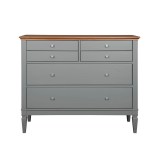 Комод из сосны Ольса 042 (серый 7042/антик 24) Комод из сосны Ольса 042 (серый 7042/антик 24)