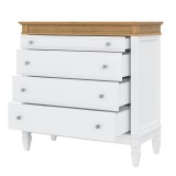 Комод Ольса 204 Белый лак + антик №24 - картинка 3 Комод Ольса 204 Белый лак + антик №24 - картинка 3