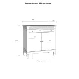 Комод Ольса 221 Белый лак + антик №24 - картинка 4