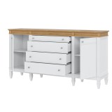 Комод Ольса 424 Белый лак + антик №24 - картинка 3 Комод Ольса 424 Белый лак + антик №24 - картинка 3