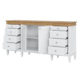 Комод Ольса 428 Белый лак + антик №24 - картинка 3 Комод Ольса 428 Белый лак + антик №24 - картинка 3