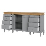 Комод Ольса 428 Серый №7042 + антик №24 - картинка 3 Комод Ольса 428 Серый №7042 + антик №24 - картинка 3