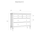 Комод Ольса-С 042 размеры Комод Ольса-С 042 размеры
