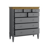 Комод Ольса-С 323 серый №7042 + антик №24 картинка 4