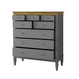 Комод Ольса-С 323 серый №7042 + антик №24 картинка 5