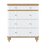 Комод Рандеву-04 (838) МАССИВ СОСНЫ Белый лак + антик №24-2 Комод Рандеву-04 (838) МАССИВ СОСНЫ Белый лак + антик №24-2