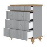 Комод Рандеву-04-838 серый №7042 + антик №24 рис.3