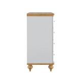 Комод Рандеву-04 МАССИВ СОСНЫ Белый лак + антик №24 картинка 4