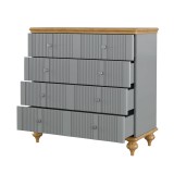 Комод Рандеву-04 МАССИВ СОСНЫ серый №7042 + антик №24 картинка 3 Комод Рандеву-04 МАССИВ СОСНЫ серый №7042 + антик №24 картинка 3