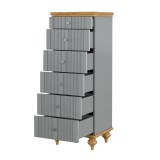 Комод Рандеву-06 МАССИВ СОСНЫ серый №7042 + антик №24 - 3 Комод Рандеву-06 МАССИВ СОСНЫ серый №7042 + антик №24 - 3