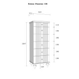 Комод Рандеву-06 МАССИВ СОСНЫ серый №7042 + антик №24 - 7 Комод Рандеву-06 МАССИВ СОСНЫ серый №7042 + антик №24 - 7