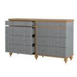 Комод Рандеву 08 (серый 7042/антик-24) фото2 Комод Рандеву 08 (серый 7042/антик-24) фото2