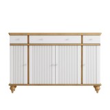 Комод Рандеву-223 МАССИВ СОСНЫ Белый лак + антик №24 картинка 2 Комод Рандеву-223 МАССИВ СОСНЫ Белый лак + антик №24 картинка 2