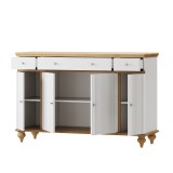 Комод Рандеву-223 МАССИВ СОСНЫ Белый лак + антик №24 картинка 3 Комод Рандеву-223 МАССИВ СОСНЫ Белый лак + антик №24 картинка 3