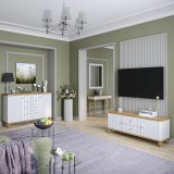 Комод Рандеву 324 (белый лак/антик-24)-10 Комод Рандеву 324 (белый лак/антик-24)-10