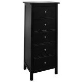 Комод с 5 ящиками КАНТРИ (ХЕМНЭС) черный  - картинка 1
