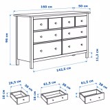 Комод с 8 ящиками КАНТРИ (ХЕМНЭС) белый  - картинка 2