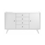 Комод Винтаж 2 двери 4 ящика белый лак картинка 3 Комод Винтаж 2 двери 4 ящика белый лак картинка 3