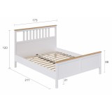 Кровать 160х200  ХЕМНЭС ориг. белый / светло коричневый 4