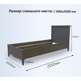 Кровать 90х200  Пенни серый 7046/антик 24 картинка 10