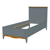 Кровать 90х200  Пенни серый 7046/антик 24 картинка 2