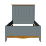 Кровать 90х200  Пенни серый 7046/антик 24 картинка 3