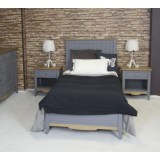 Кровать 90х200  Пенни серый 7046/антик 24 картинка 8