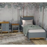 Кровать 90х200  Пенни серый 7046/антик 24 картинка 9