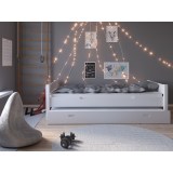 Кровать Амелия 90*200 с дополнительным спальным местом белый воск картинка 2