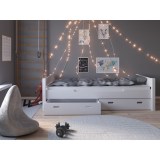 Кровать Амелия с ящиками белый воск картинка 2