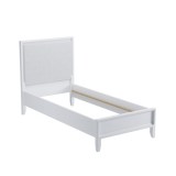 Кровать Бридж 90х200 с мягким изголовьем белый лак картинка 1