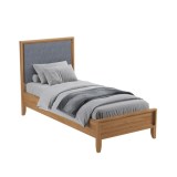 Кровать Бридж 90х200с мягким изголовьем браун/серый 7012 картинка 2 Кровать Бридж 90х200с мягким изголовьем браун/серый 7012 картинка 2