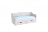 Кровать-диван Бейли с выдвижными ящиками белый воск