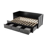 Кровать-кушетка 80х200 с ящиками КАНТРИ (ХЕМНЭС) черный (3уп.) - картинка 2 Кровать-кушетка 80х200 с ящиками КАНТРИ (ХЕМНЭС) черный (3уп.) - картинка 2