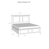 Кровать Квадро-С 140 размеры Кровать Квадро-С 140 размеры
