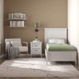 Кровать Квадро-С 90 Белый лак картинка 6 Кровать Квадро-С 90 Белый лак картинка 6