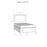 Кровать Квадро-С 90 размеры