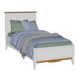 Кровать односпальная Пенни белый воск / антик 24 картинка 1