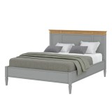 Кровать Ольса-160 серый №7042 + антик №24- картинка 3 Кровать Ольса-160 серый №7042 + антик №24- картинка 3