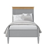 Кровать Ольса-90 серый №7042 + антик №24 - картинка 2