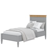 Кровать Ольса-90 серый №7042 + антик №24 - картинка 3