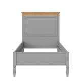 Кровать Ольса-90 серый №7042 + антик №24 - картинка 5