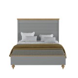 Кровать Рандеву-140  серый №7042 + антик №24 - картинка 2