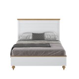 Кровать Рандеву-160 из СОСНЫ Белый лак + антик №24 фото2