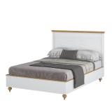 Кровать Рандеву-160 из СОСНЫ Белый лак + антик №24 фото3