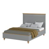 Кровать Рандеву-160 МАССИВ серый №7042 + антик №24 фото3 Кровать Рандеву-160 МАССИВ серый №7042 + антик №24 фото3