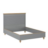 Кровать Рандеву-160 МАССИВ серый №7042 + антик №24 фото4 Кровать Рандеву-160 МАССИВ серый №7042 + антик №24 фото4