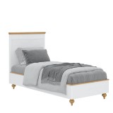 Кровать Рандеву-90 из СОСНЫ Белый лак + антик №24 - картинка 1